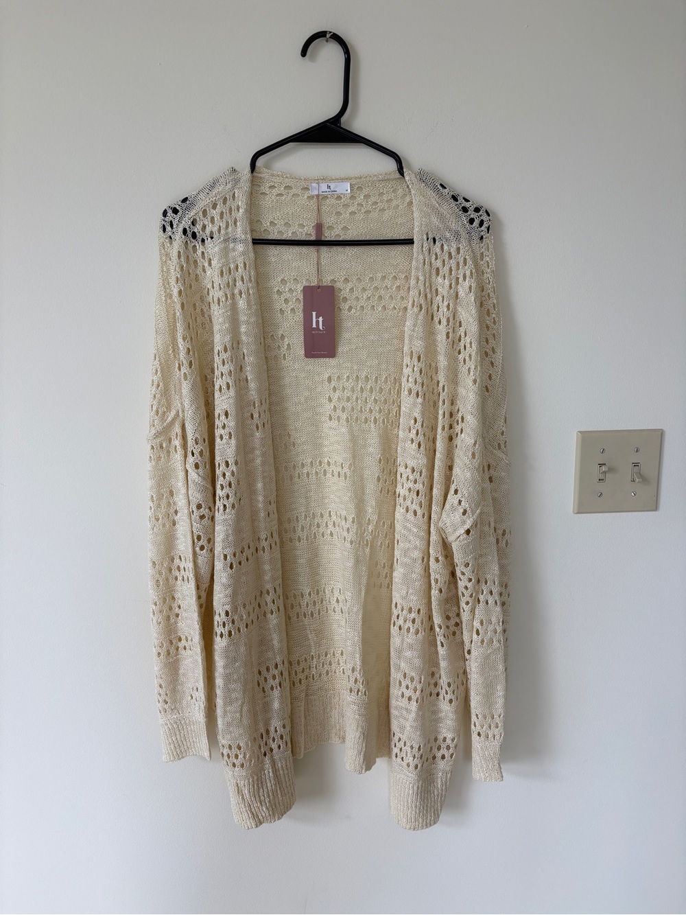 HT Openwork Cream Cardigan